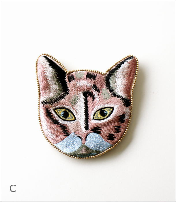 キャット刺繍ポーチ B 3タイプ(7)