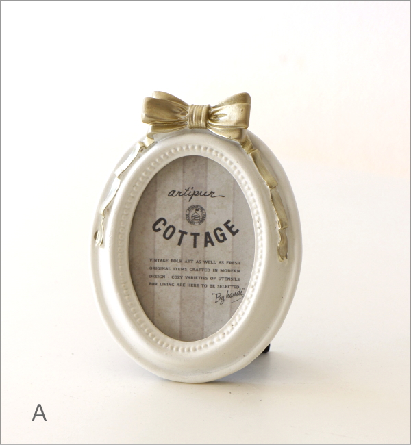 リボン オーバル フォトフレーム ２カラー(5)