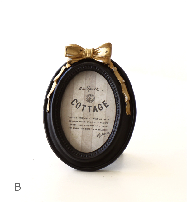 リボン オーバル フォトフレーム ２カラー(6)