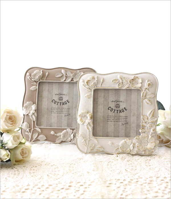 レリーフフラワーフォトフレーム M2カラー(1)