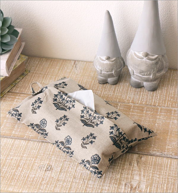 ブロックプリントのティッシュカバー 2タイプ(3)