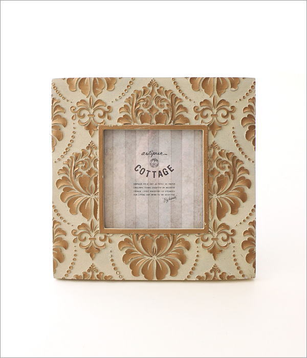 アンティークなフォトフレーム アイボリー S(6)