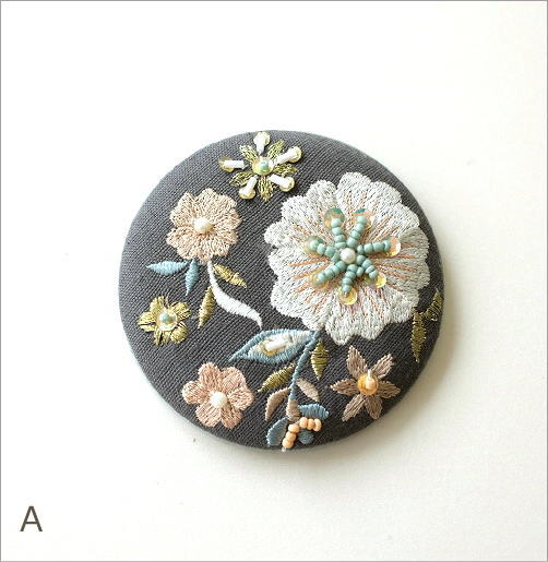 ビーズ刺繍ミニミラー 3カラー(3)