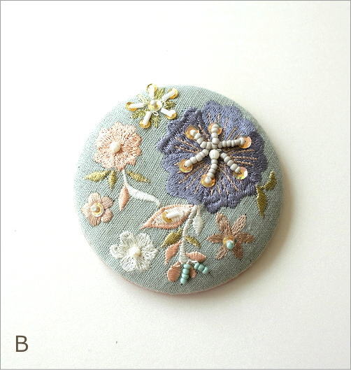 ビーズ刺繍ミニミラー 3カラー(4)
