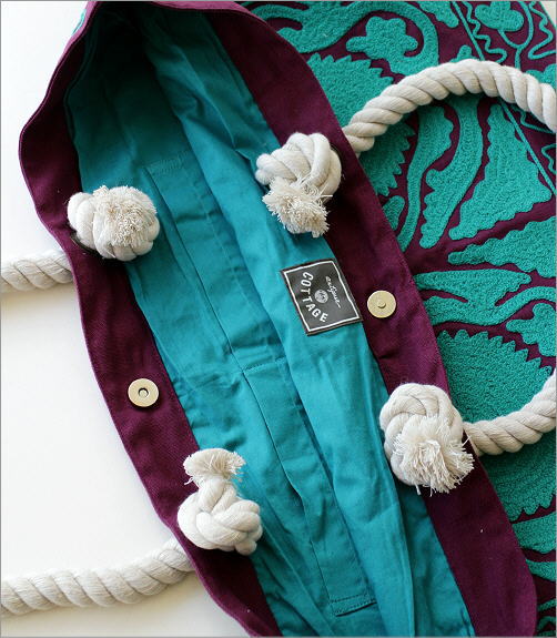 ロープハンドル刺繍バッグ PL(3)
