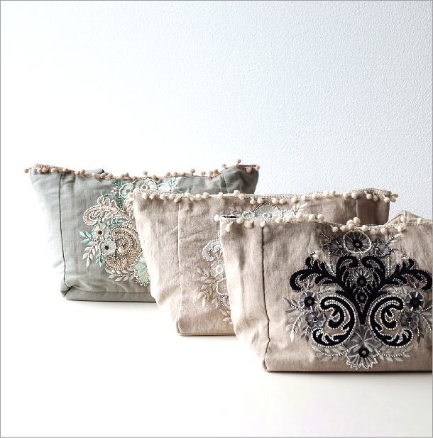 ビーズ刺繍バッグ 3カラー(1)