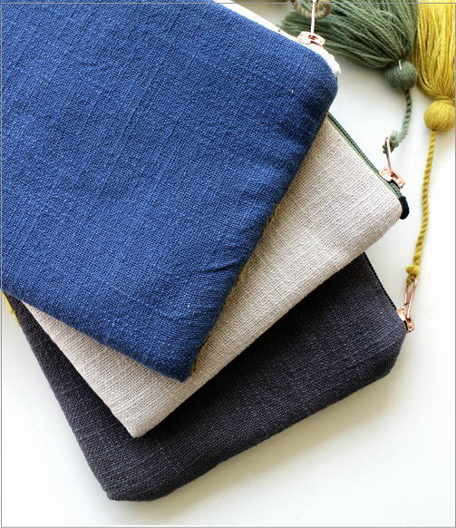 刺繍コットンポーチ 3カラー(4)