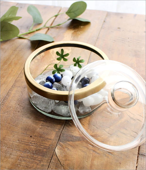 真鍮とガラスのキャニスター(1)