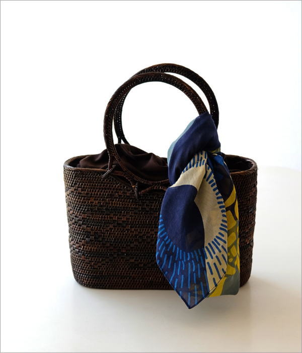 アニマルプリントスカーフ(ネイビー)(3)