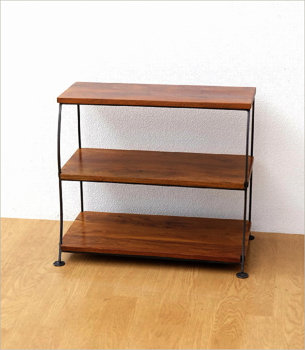  アカシアウッドディスプレイラック(7)