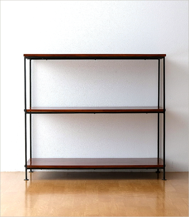 オープンシェルフ 木製 アイアン 飾り棚 オープンラック 天然木 無垢材