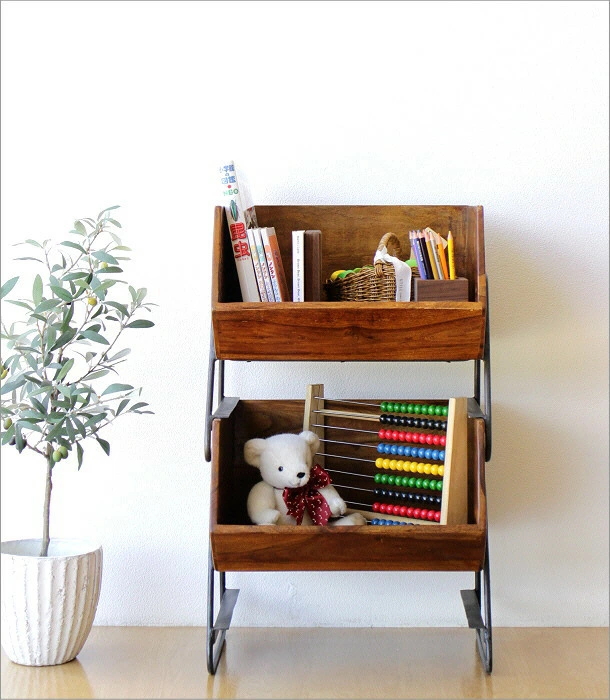 収納ボックス スタッキング おしゃれ 木製 アイアン 天然木 積み重ね