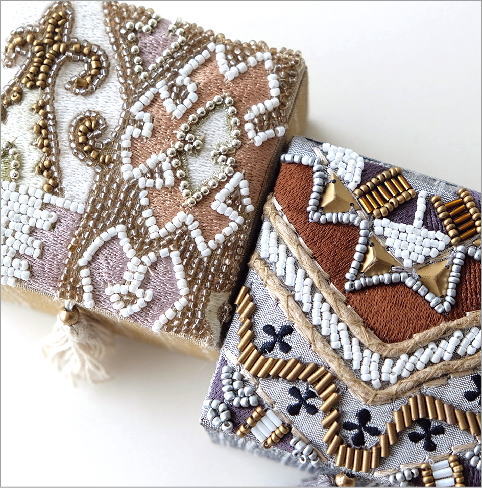 ビーズ刺繍スクエアミニボックス2タイプ(2)