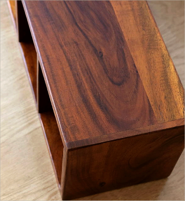 CDラック 木製 おしゃれ スリム 無垢材 天然木 仕切り 卓上収納 机上