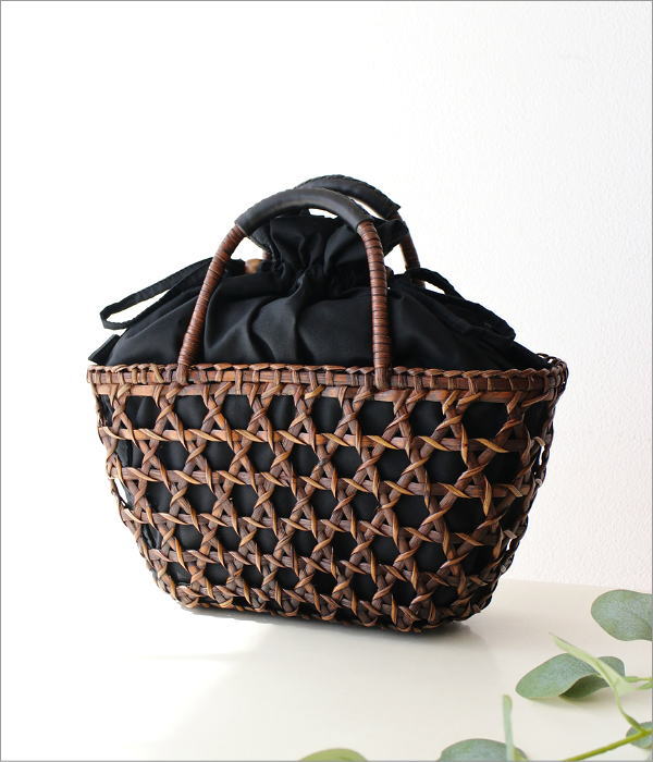ラタンピールカゴメ編バッグ(1)
