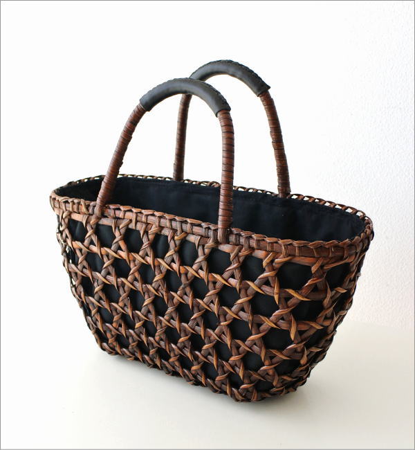 ラタンピールカゴメ編バッグ(6)