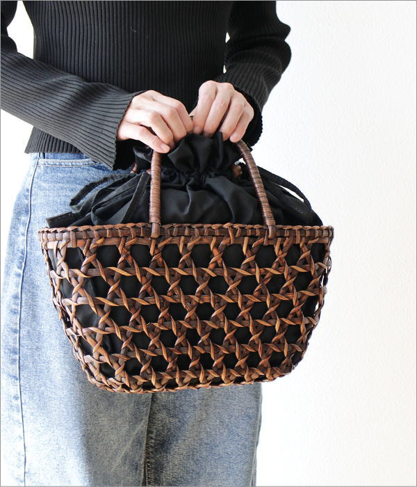 ラタンピールカゴメ編バッグ(7)