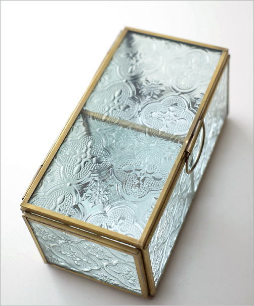 真鍮＆エンボスガラスケース 2ボックス(2)