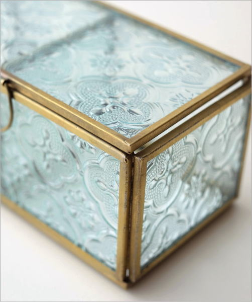 真鍮＆エンボスガラスケース 2ボックス(3)