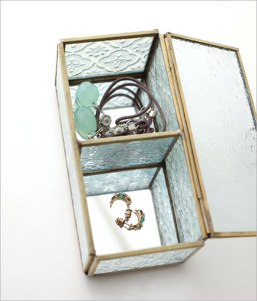 真鍮＆エンボスガラスケース 2ボックス(4)
