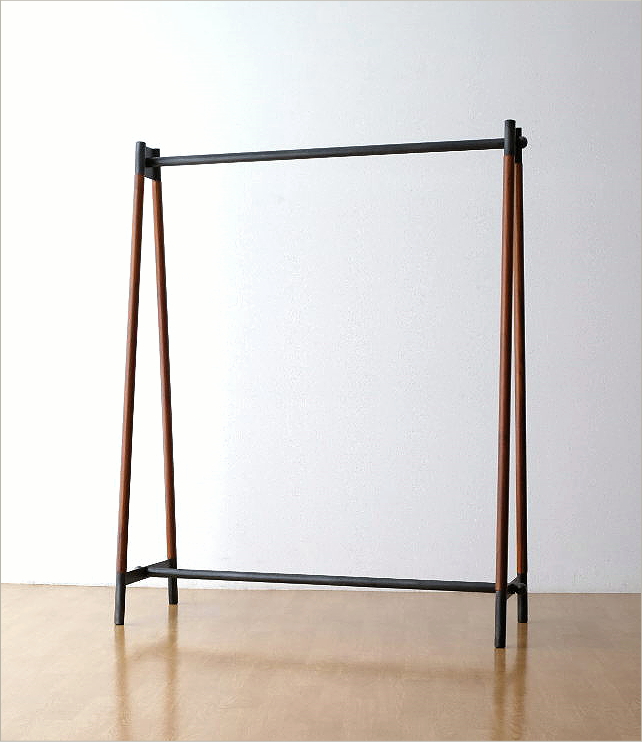 アカシアウッド＆アイアンの洋服ラック(5)