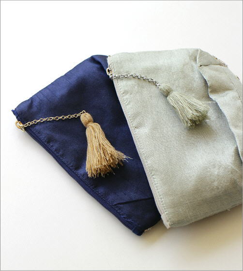 ビーズ刺繍マチ付きポーチC 2カラー(3)