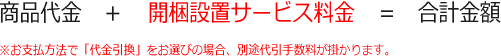 開梱設置サービス料金(1)