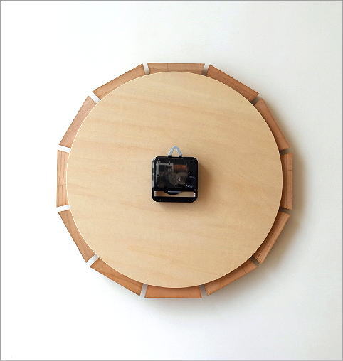 掛け時計 木製 おしゃれ 天然木 無垢 日本製 ウォールナット チェリー