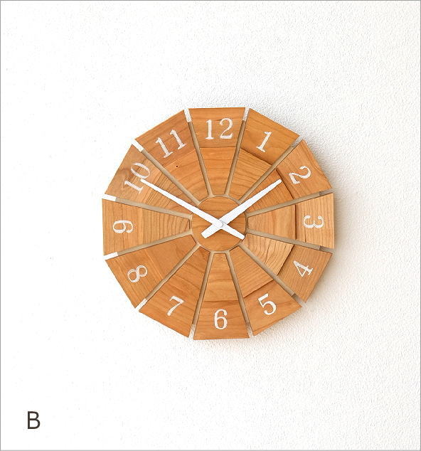 ウッド壁掛け時計ＳＵＮ　Ｍ２カラー(6)