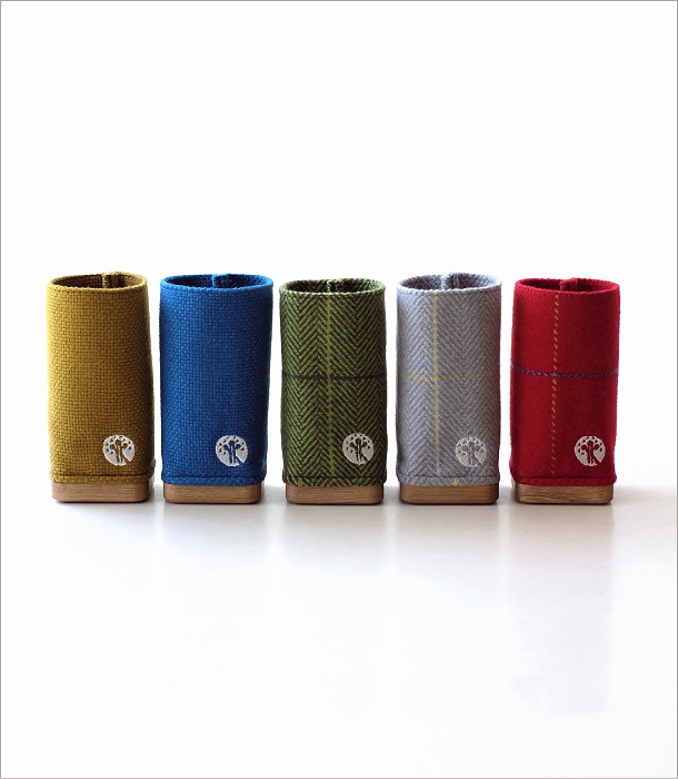 ファブリックと木のペン立て 5タイプ(2)