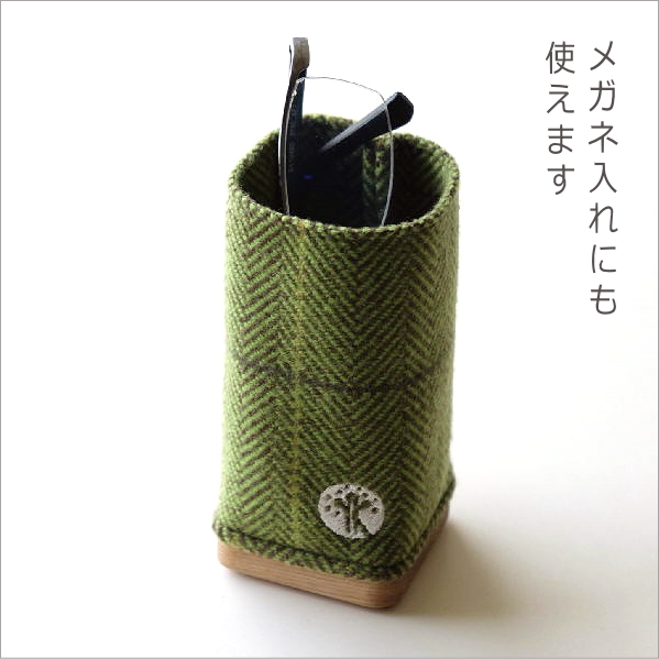 ファブリックと木のペン立て 5タイプ(5)