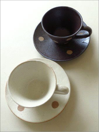 カップ&ソーサ 志野ドット(2)