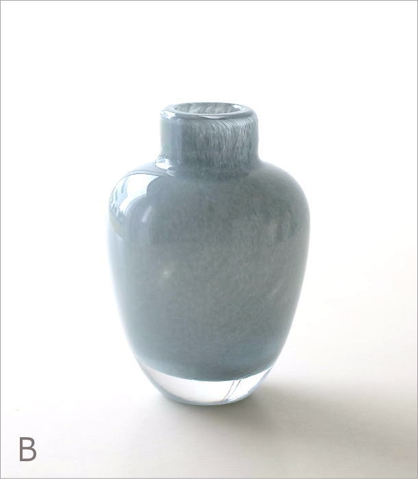ミルキーガラスのフラワーベース 4カラー(7)