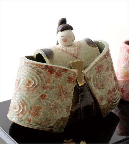 陶器のおひな様 花舞立雛飾り(3)