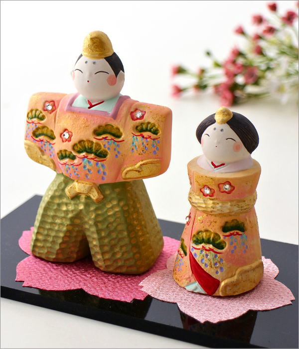 雛人形 ひな祭り 桃の節句 親王飾り コンパクト 小さめ 可愛い モダン