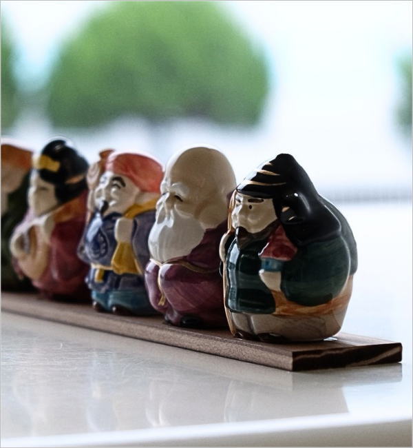 陶器の七福神の置物(4)