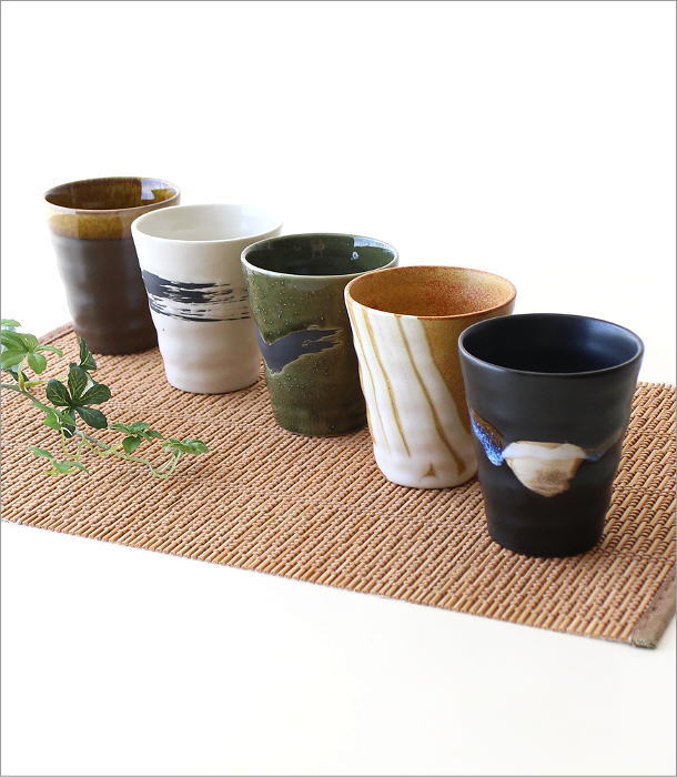 陶器のフリーカップ 5個セット(1)