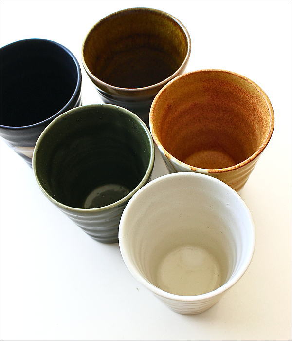 陶器のフリーカップ 5個セット(2)