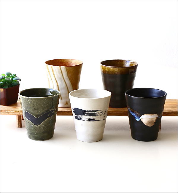 陶器のフリーカップ 5個セット(7)