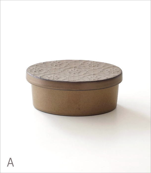 陶器のミニオーバルBOX 2カラー(6)