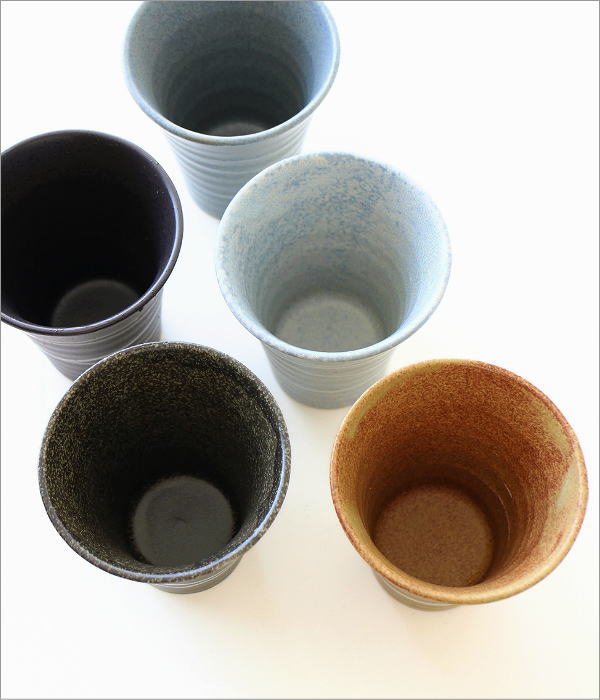 陶器のフリーカップ スパイラル 5個セット(2)