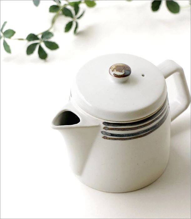 高価値セリー 急須 ティーポット 白刷毛目 茶こし付き discoversvg.com