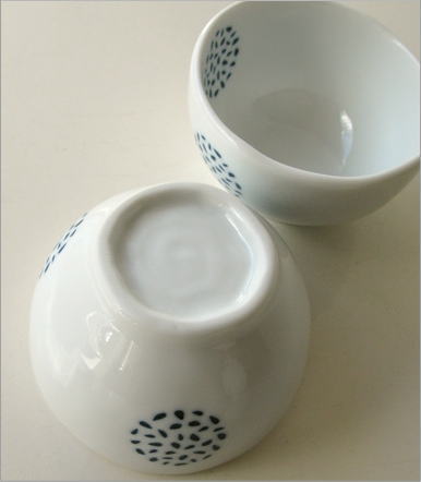 粒丸紋ポット煎茶碗付き
