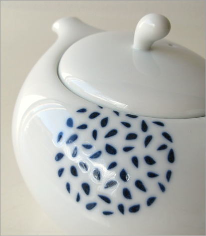 粒丸紋ポット煎茶碗付き