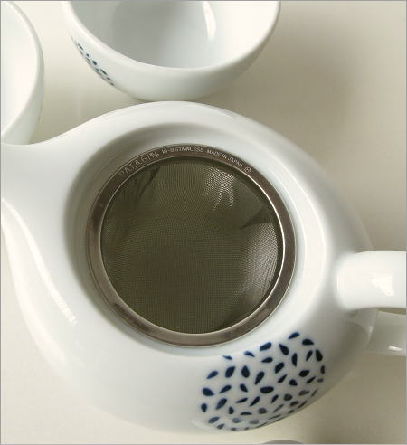 粒丸紋ポット煎茶碗付き