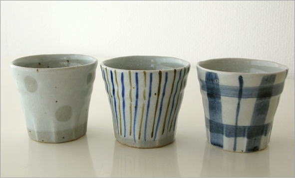 素朴なフリーカップ3個セット