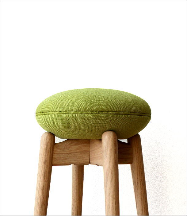 スツール 木製 おしゃれ 丸椅子 かわいい 北欧 ナチュラル クッション 天然木 無垢 コンパクト スリム ウッドスツール マカロンa Map0403 ギギliving