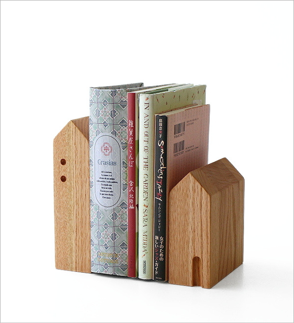ナチュラルウッドのブックエンド OAK(2)
