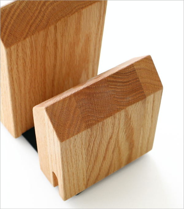 ナチュラルウッドのブックエンド OAK(3)