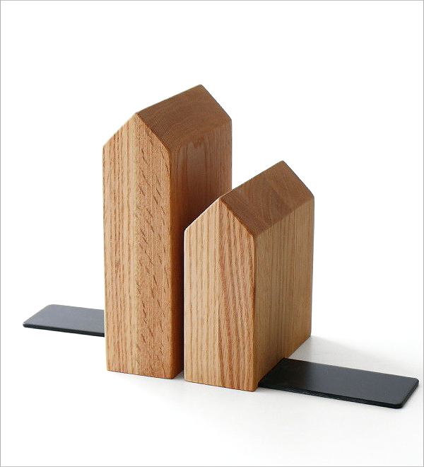 ナチュラルウッドのブックエンド OAK(6)